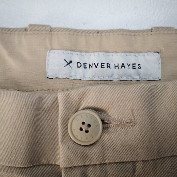 NWT Denver Hayes Men's Size 38/32 Tan Straight Flat Front Flextech 360 Khakis - Picture 3 of 11